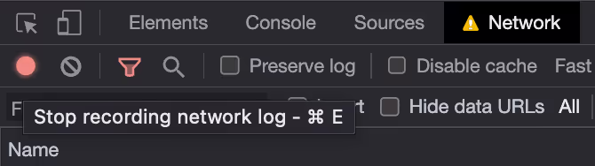 Example of network logs